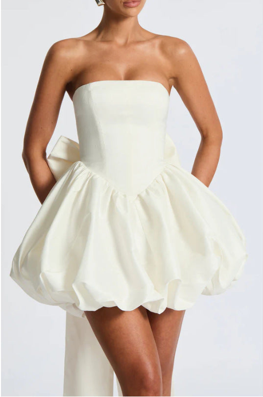 Damen Ballkleid mit voluminösem Rock und schulterfreiem Design Drune