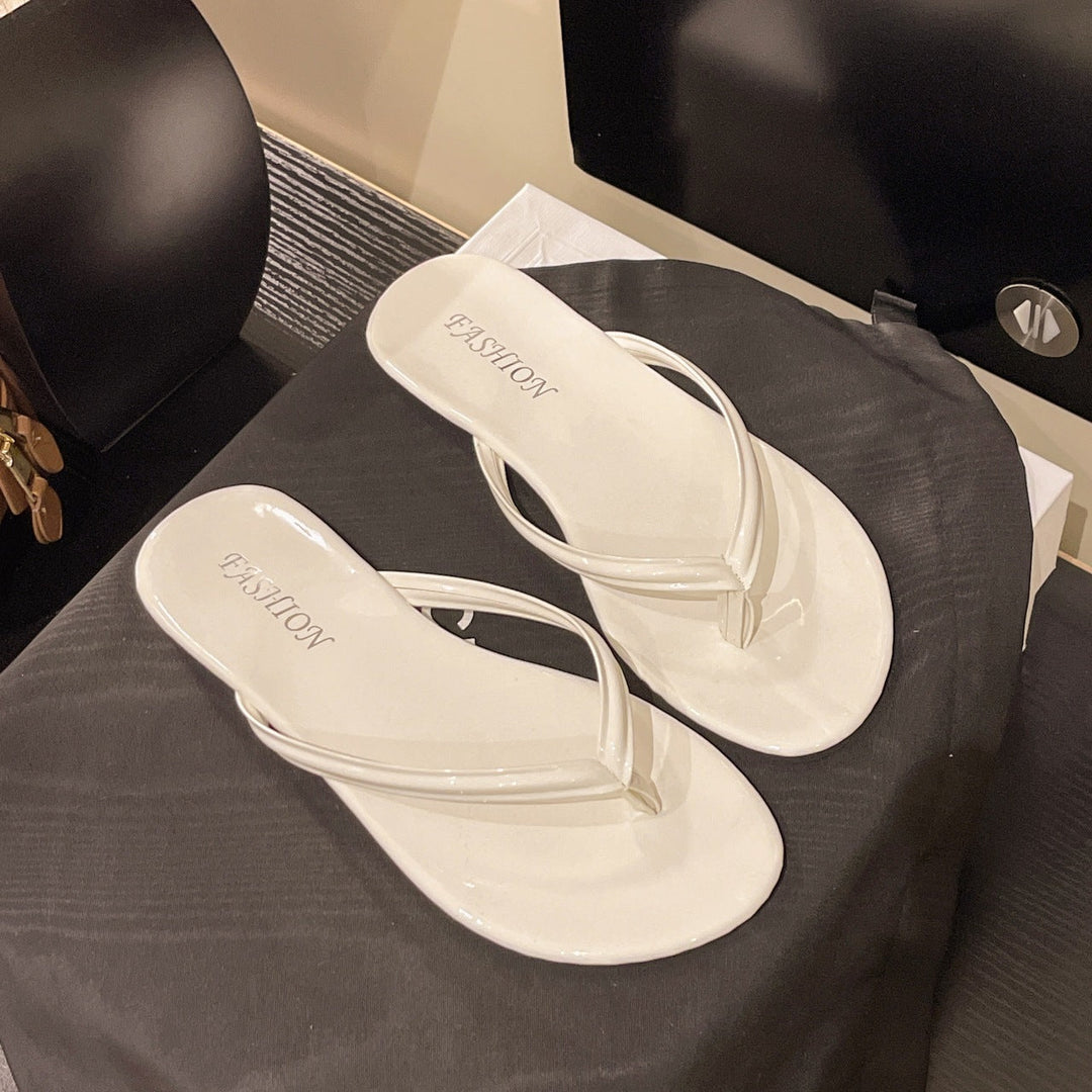 Damen modische Zehentrenner mit eleganten Riemen und rutschfester Sohle Drune