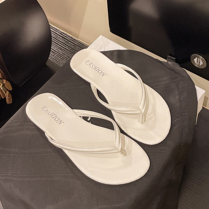 Damen modische Zehentrenner mit eleganten Riemen und rutschfester Sohle Drune