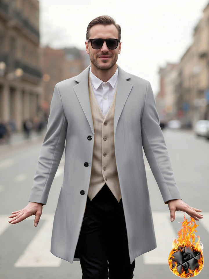Herren eleganter Langmantel mit modernem Schnitt und optimalem Tragekomfort Drune