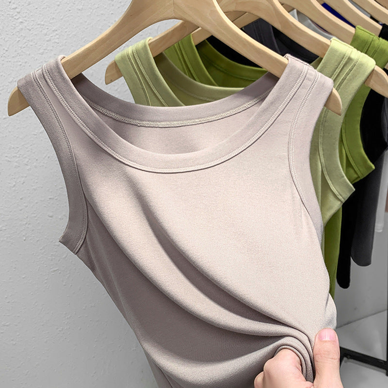 Damen Ärmelloses Basic-Top Aus Hochwertigem Material Drune