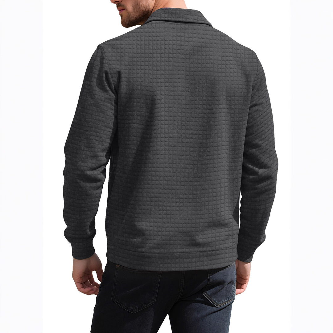 Herren nan Hemdjacke mit quadratischer Steppstruktur Druckknopffront und Brustklappen Drune