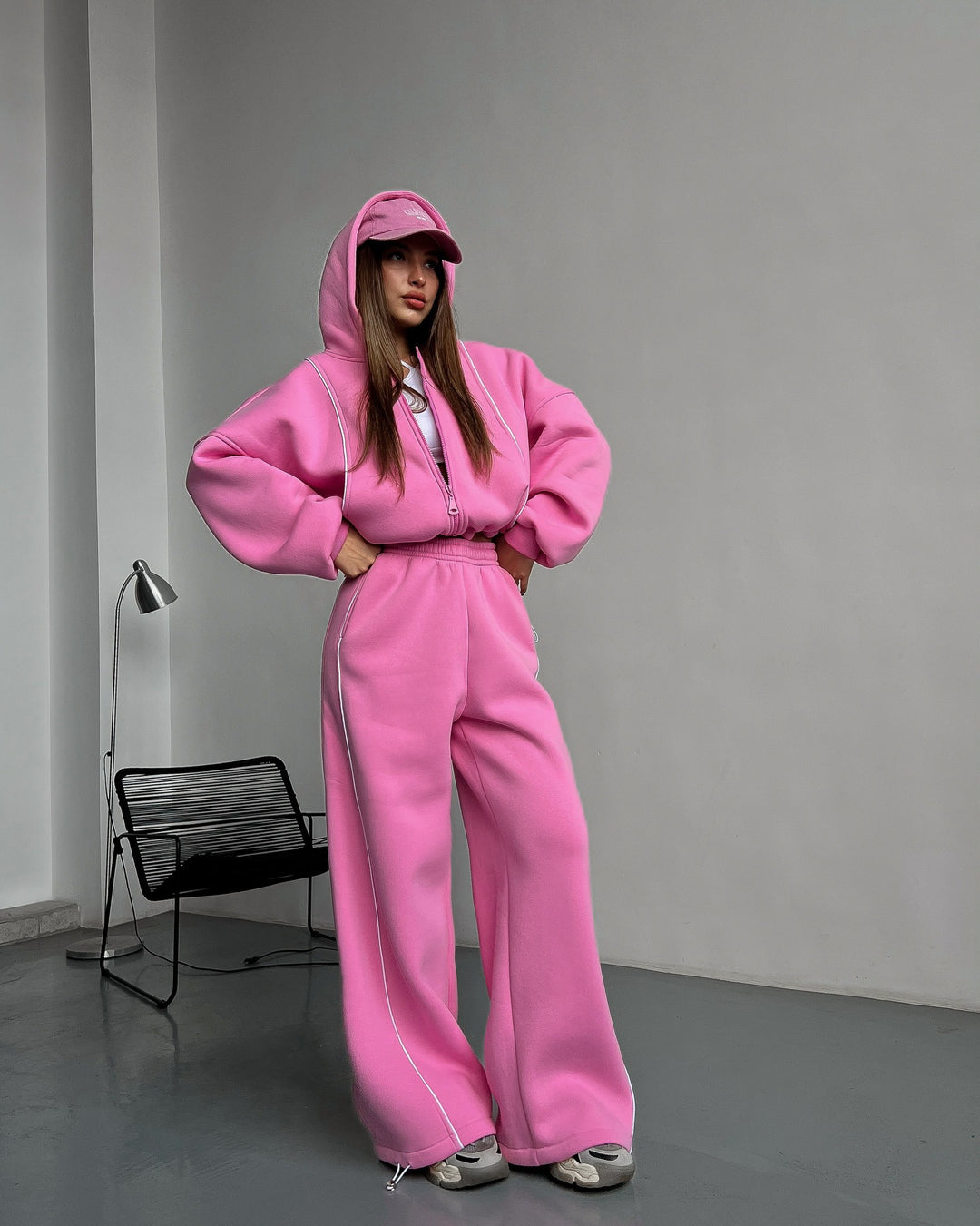 Damen Bequemer Oversized Jogginganzug Drune