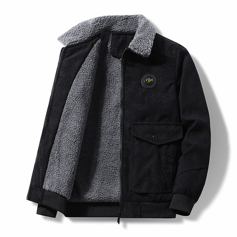 Herren  Cordura-Sherpa-Futter Bomberjacke mit Klappen-Nutzertaschen Drune