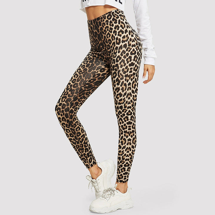 Damen Elegante Leggings im modischen Leopardenmuster Drune