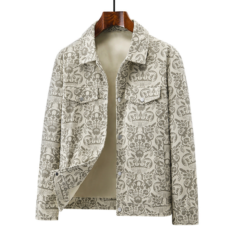Damen Elegante Utility-Jacke mit floralem Muster Drune
