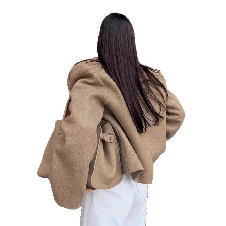 Damen Modische Oversized Jacke im eleganten Wollmix Drune