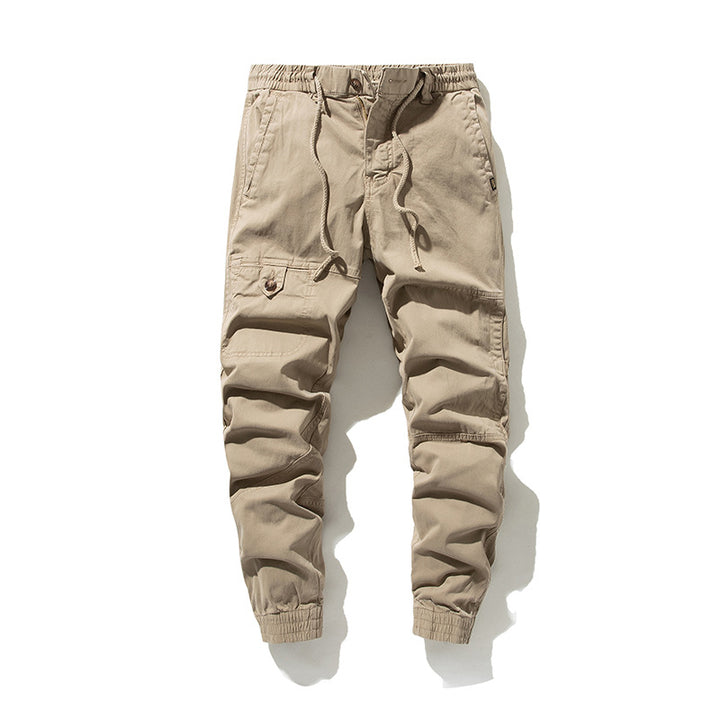 Herren Moderner Utility-Jogger mit elastischem Komfortbund, Kniepaneelen und Cargotasche Drune