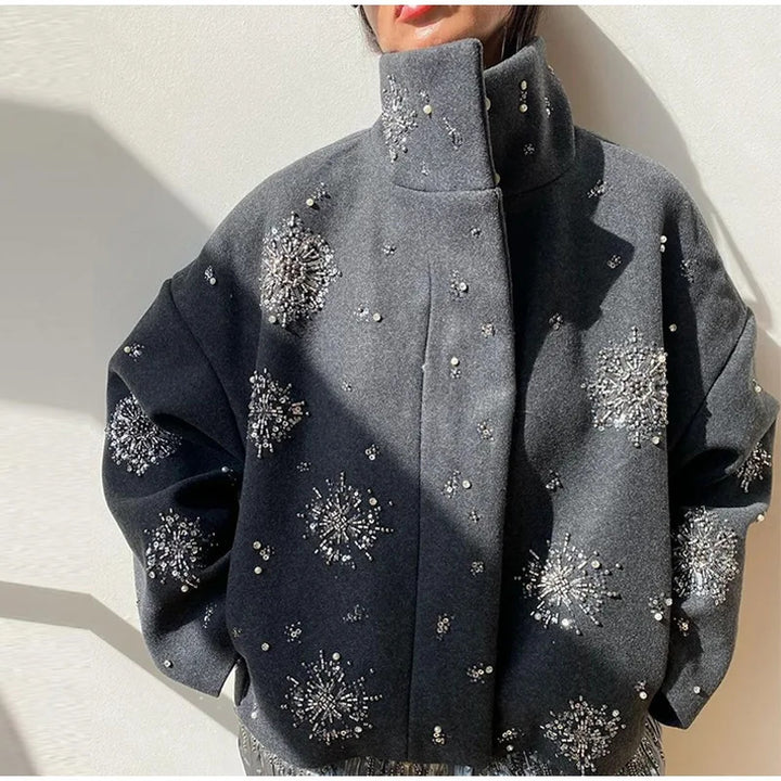 Damen Elegante und funkelnde Steppjacke Drune