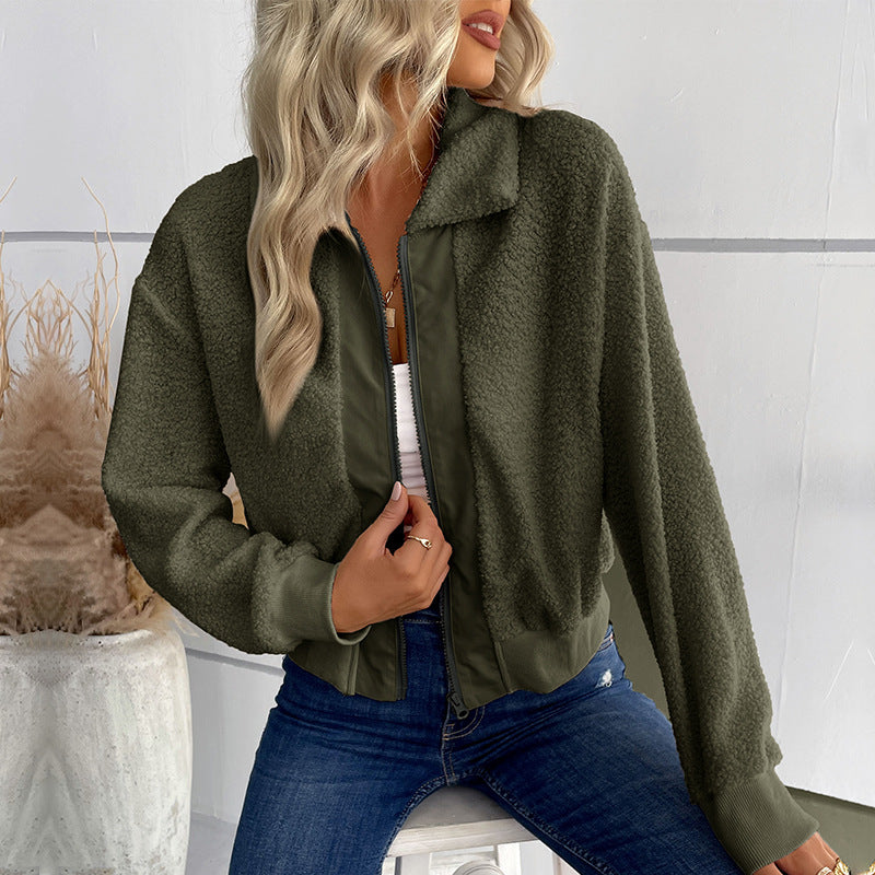 Damen Kuschelige Fleece-Jacke Drune