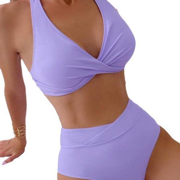 Damen Sportlicher Zweiteiler Bikini Drune