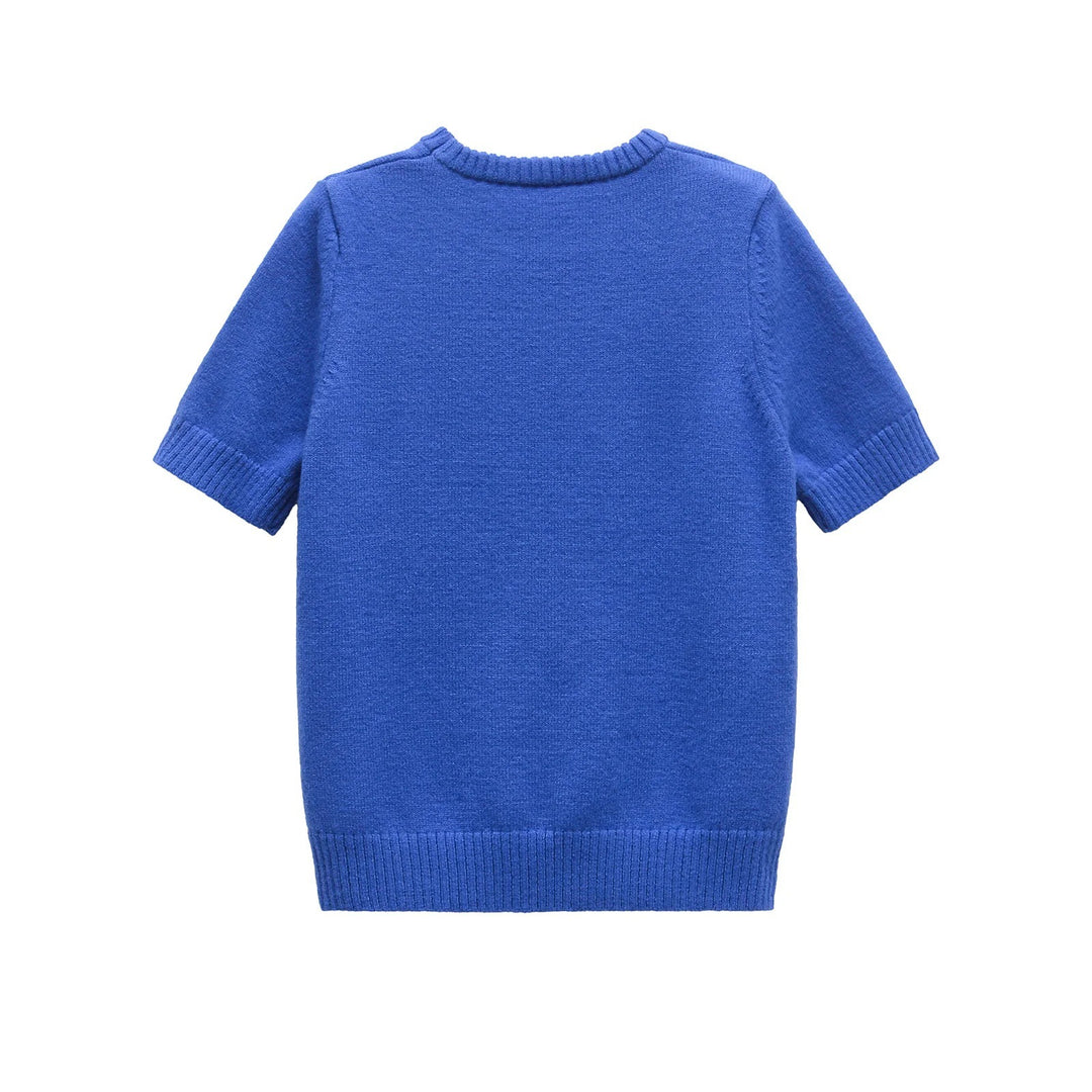 Damen Kurzarmpullover Drune