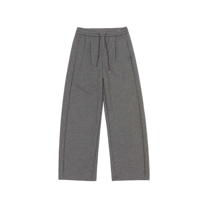 Damen Weite Cropped-Sweathose mit elastischem Bund und Abgesteppter Mittelnaht Drune