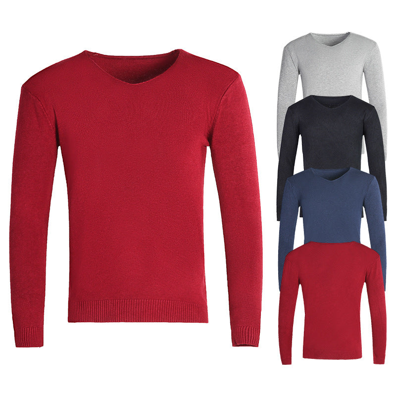 Herren klassischer V-Ausschnitt Pullover Drune