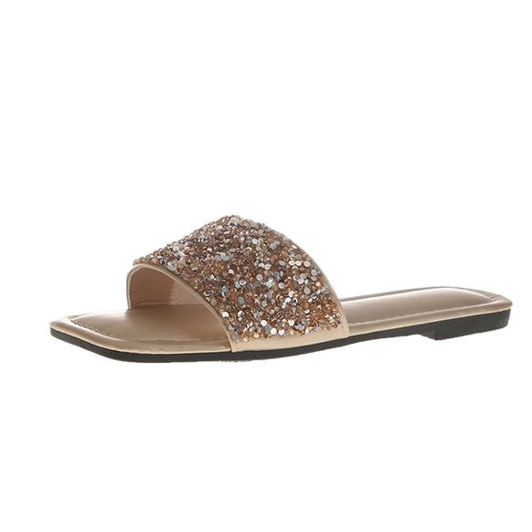 Damen elegante Strass-Pantoletten Drune