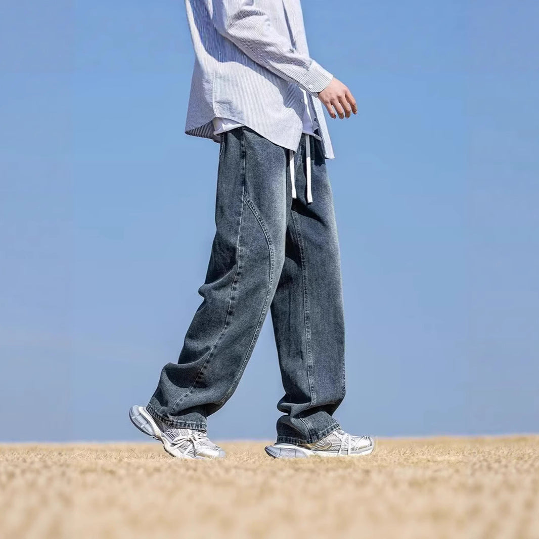 Herren Weitgeschnittene Denim-Hose Drune 1787982091