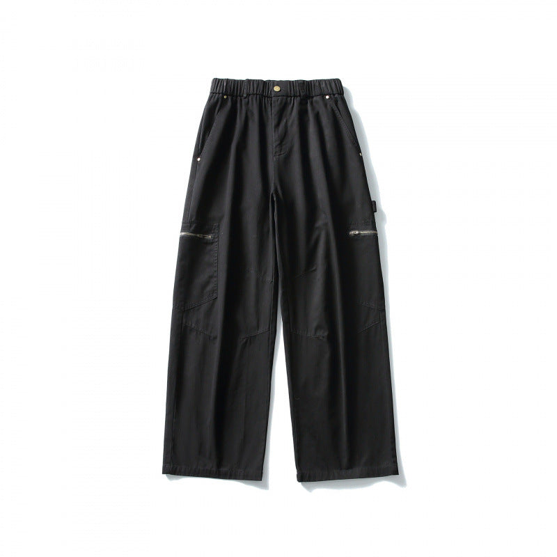 Herren Weite Utility-Cargohose mit elastischem Bund und aufgesetzten Taschen Drune