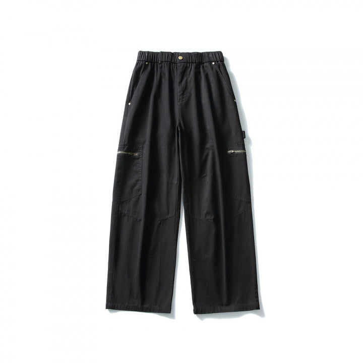 Herren Weite Utility-Cargohose mit elastischem Bund und aufgesetzten Taschen Drune