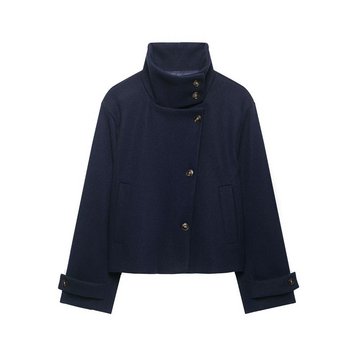 Damen Kurzjacke aus Wollmix mit hohem Stehkragen Drune