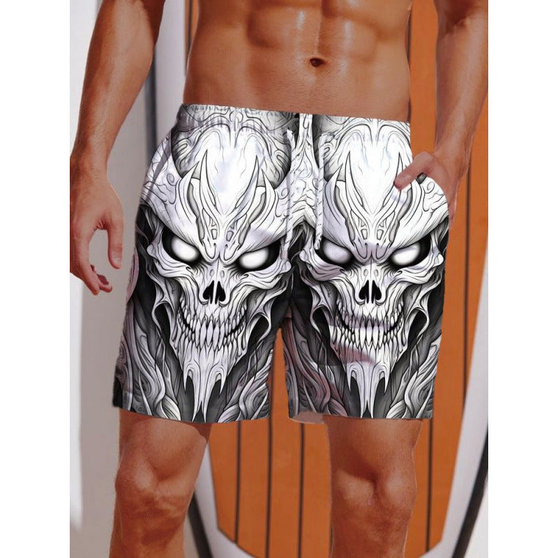 Herren Grafik Psychedelischer Druck Badehose Drune