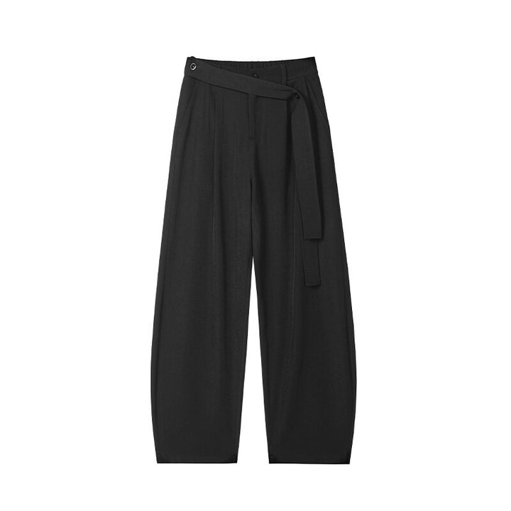 Damen Modische Weite Stoffhose Drune