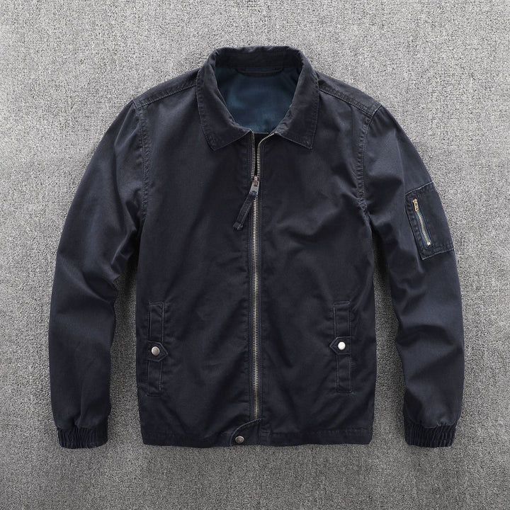Herren Utility-Blouson im Camouflage-Muster mit Reißverschluss und Armzippertasche Drune