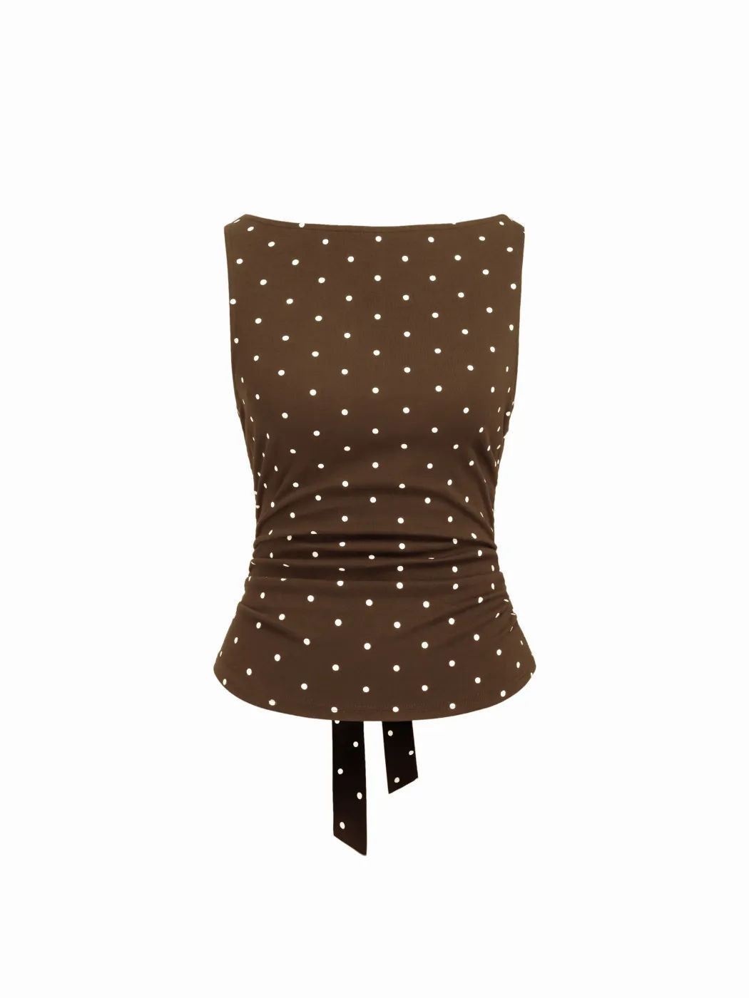 Damen Chic Rollkragen Top mit Raffung und Bindegürtel Drune