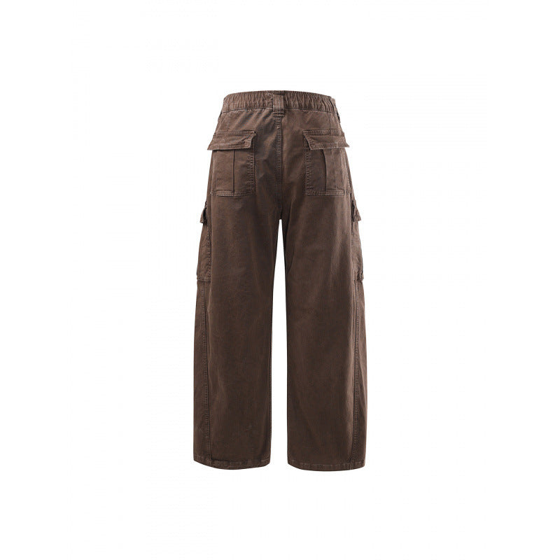 Damen Weite High Waist Cargo Culotte aus Baumwolltwill mit Mehrfachtaschen Drune