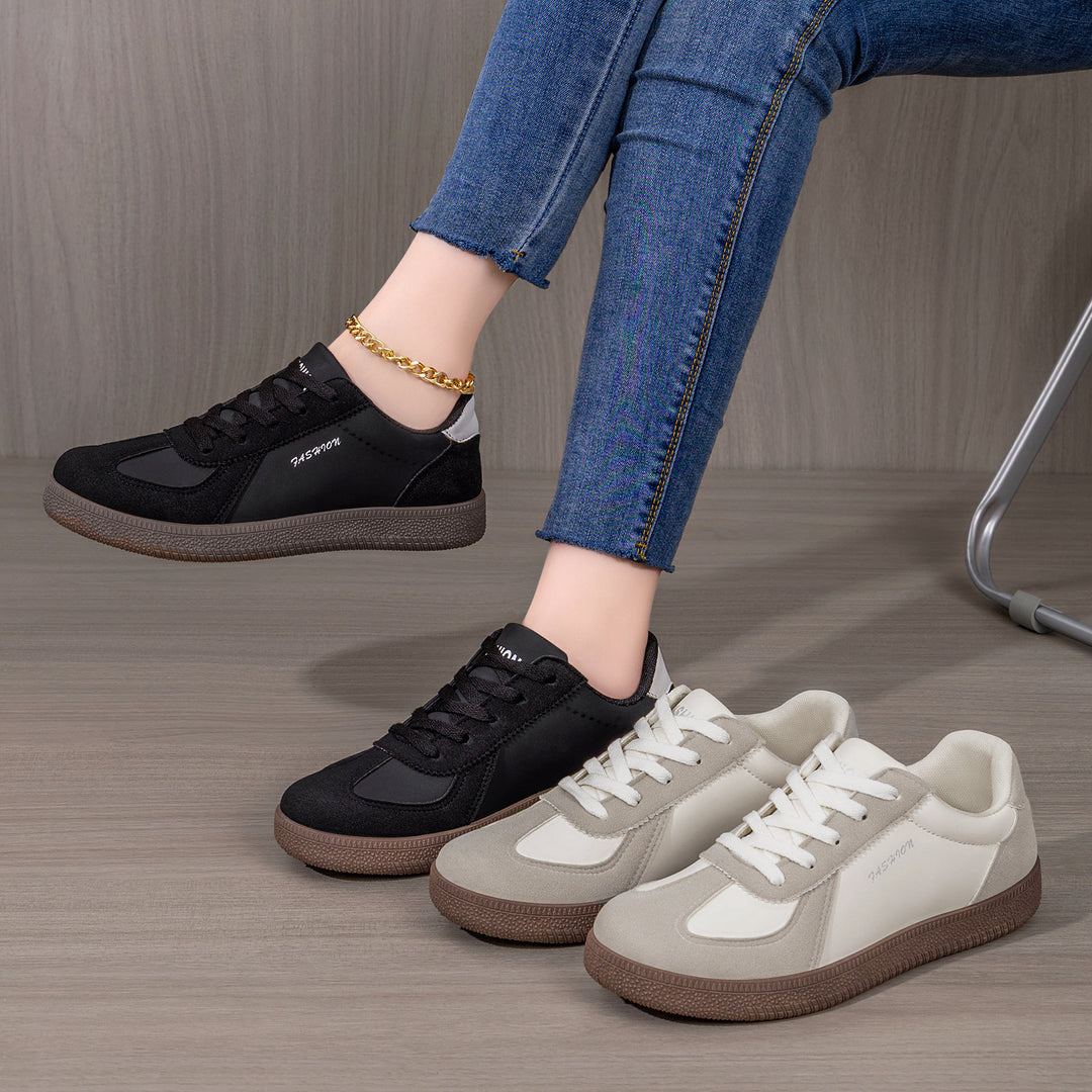 Damen nan retro-inspirierter Freizeit-Sneaker mit Veloursleder-Overlays, gepolsterter Fersenpartie und profiliertem Gummiaußensohle Drune