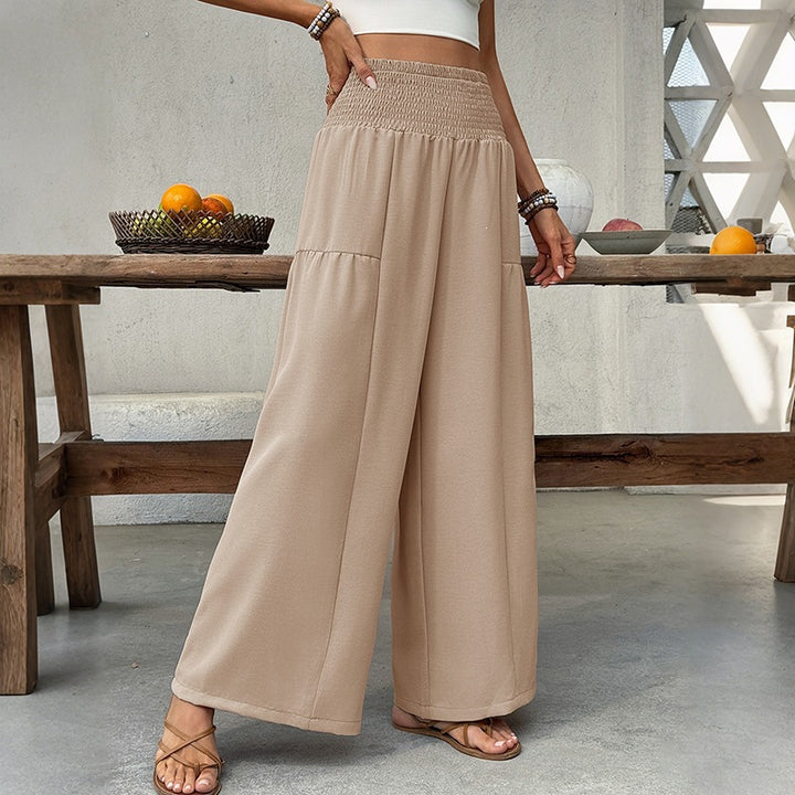 Damen Leichte Culotte-Hose mit elastischem Smokbund, weitem Bein und fließendem Sommerjersey Drune