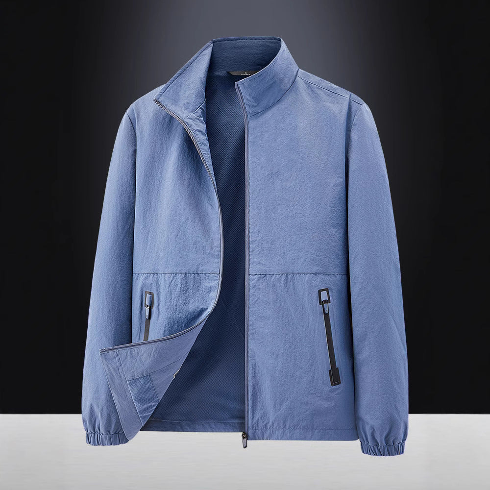 Herren Leichte Outdoorjacke mit hohem Kragen Drune