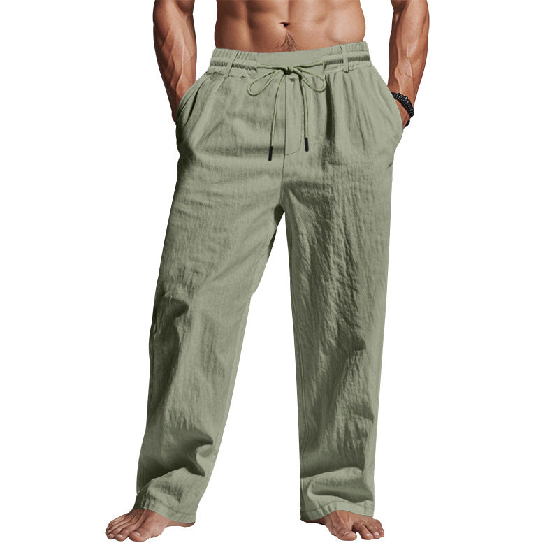 Herren entspannte Sommerhose mit elastischem Bund und praktischen Seitentaschen Drune