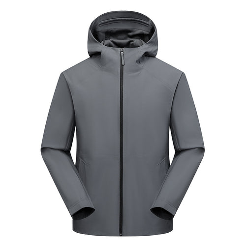 Herren Ultraleichte Softshell-Kapuzenjacke mit nahtverdecktem Reißverschluss und ergonomischer Kapuze Drune