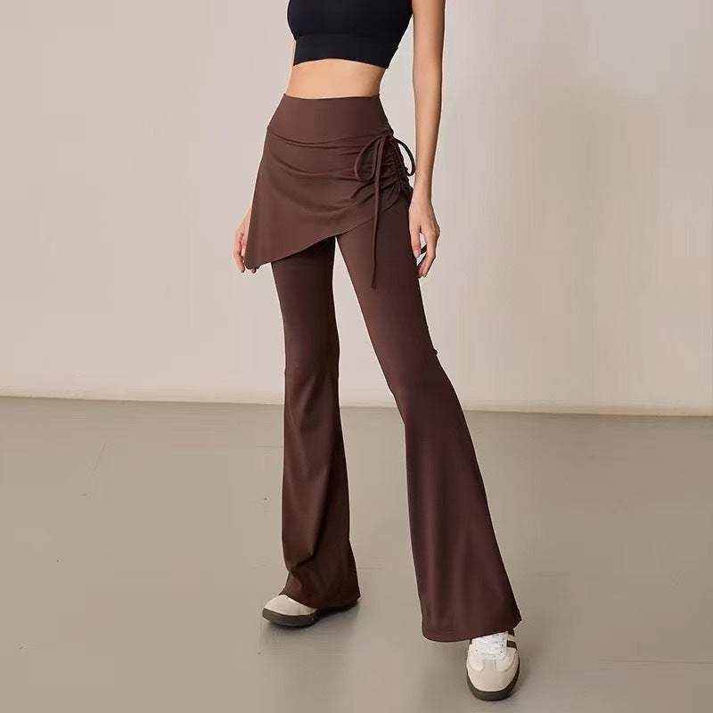 Damen Flared Pants mit asymmetrischem Schnitt und hohem Bund Drune