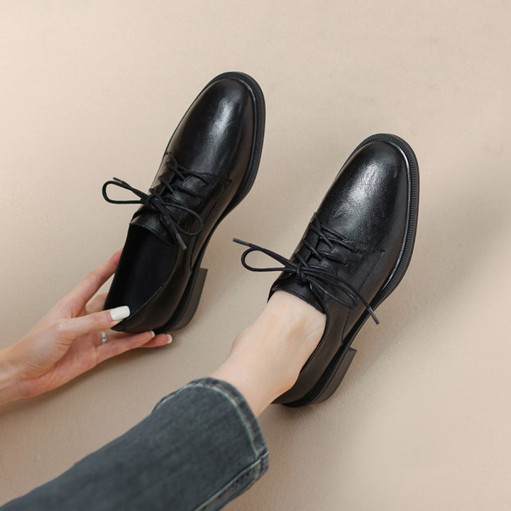 Damen Klassische Schnürschuhe aus Leder Drune