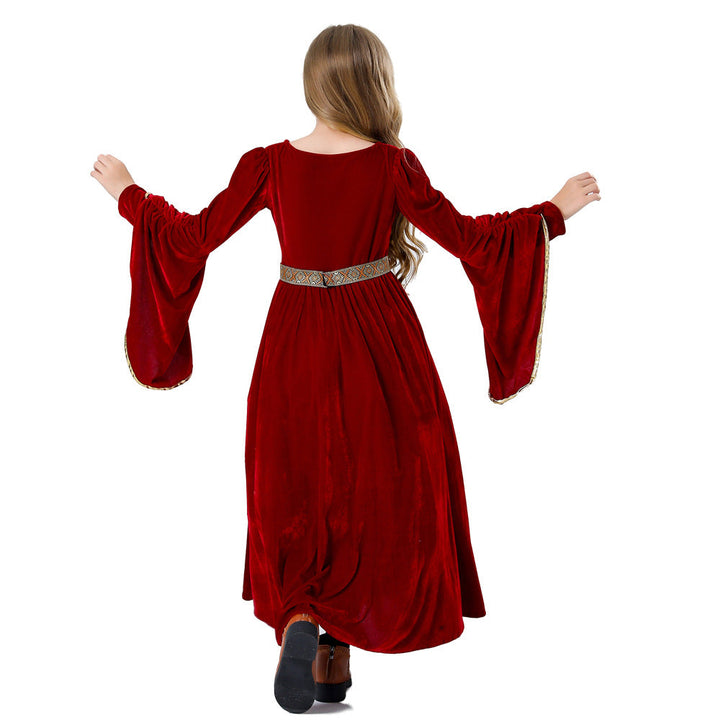 Mädchen Märchen Samtkleid mit eleganten Details Drune
