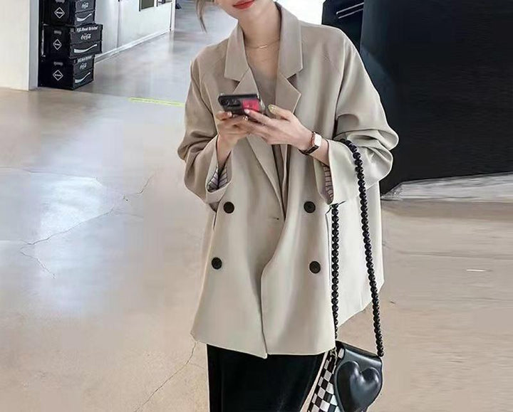 Damen Modischer Oversize-Blazer mit strukturierten Details Drune