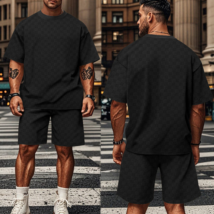 Herren lässiges Kurzarm-Set mit bequemer Passform und stylischem Design Drune