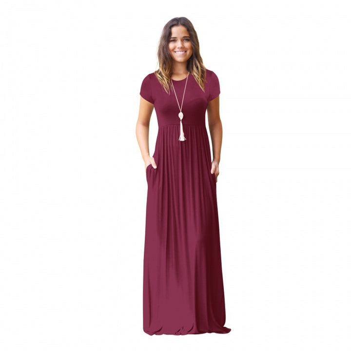 Damen Maxikleid mit praktischen Taschen und modisch fließendem Schnitt Drune