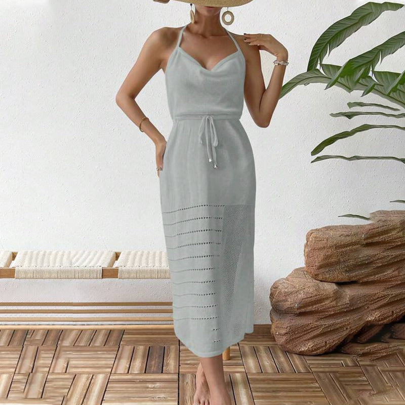 Damen luftiges Strandkleid mit verstellbarem Träger Drune