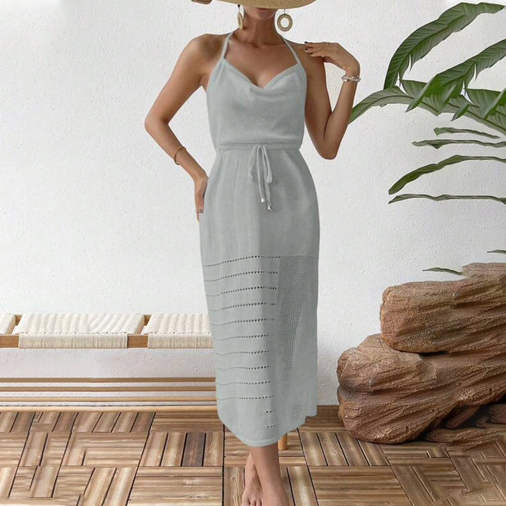 Damen luftiges Strandkleid mit verstellbarem Träger Drune