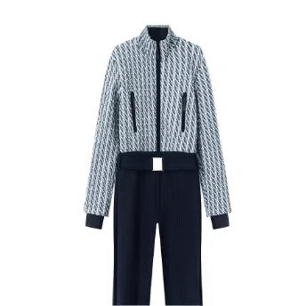 Damen 10+ Cropped gesteppte Blousonjacke mit Stehkragen und High‑Waist Palazzo‑Hose Drune