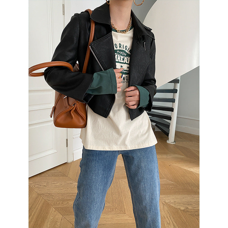 Damen Kurzjacke im Biker-Stil Drune