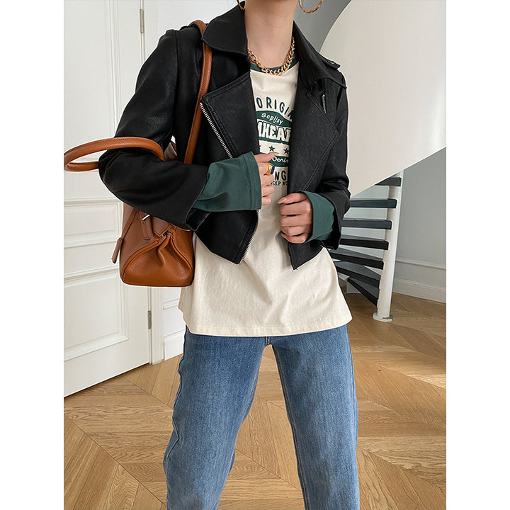 Damen Kurzjacke im Biker-Stil Drune