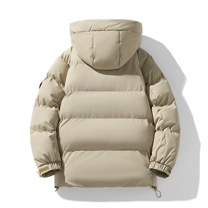 Herren urbaner Thermo-Parka mit dreidimensionaler Steppung, Zwei-Wege-Reißverschluss und verstellbarem Saum Drune