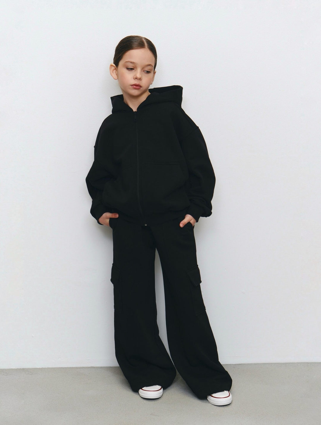 Damen Kapuzenjacke und Cargo-Hose Set mit weitem Schnitt Drune