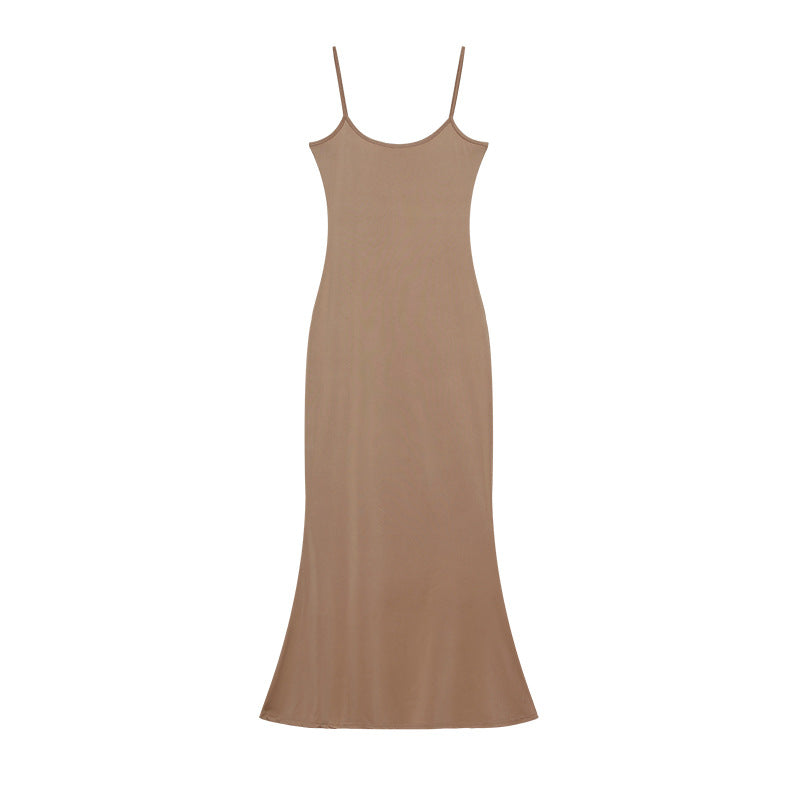 Damen Elegantes Slip Maxi Kleid Drune