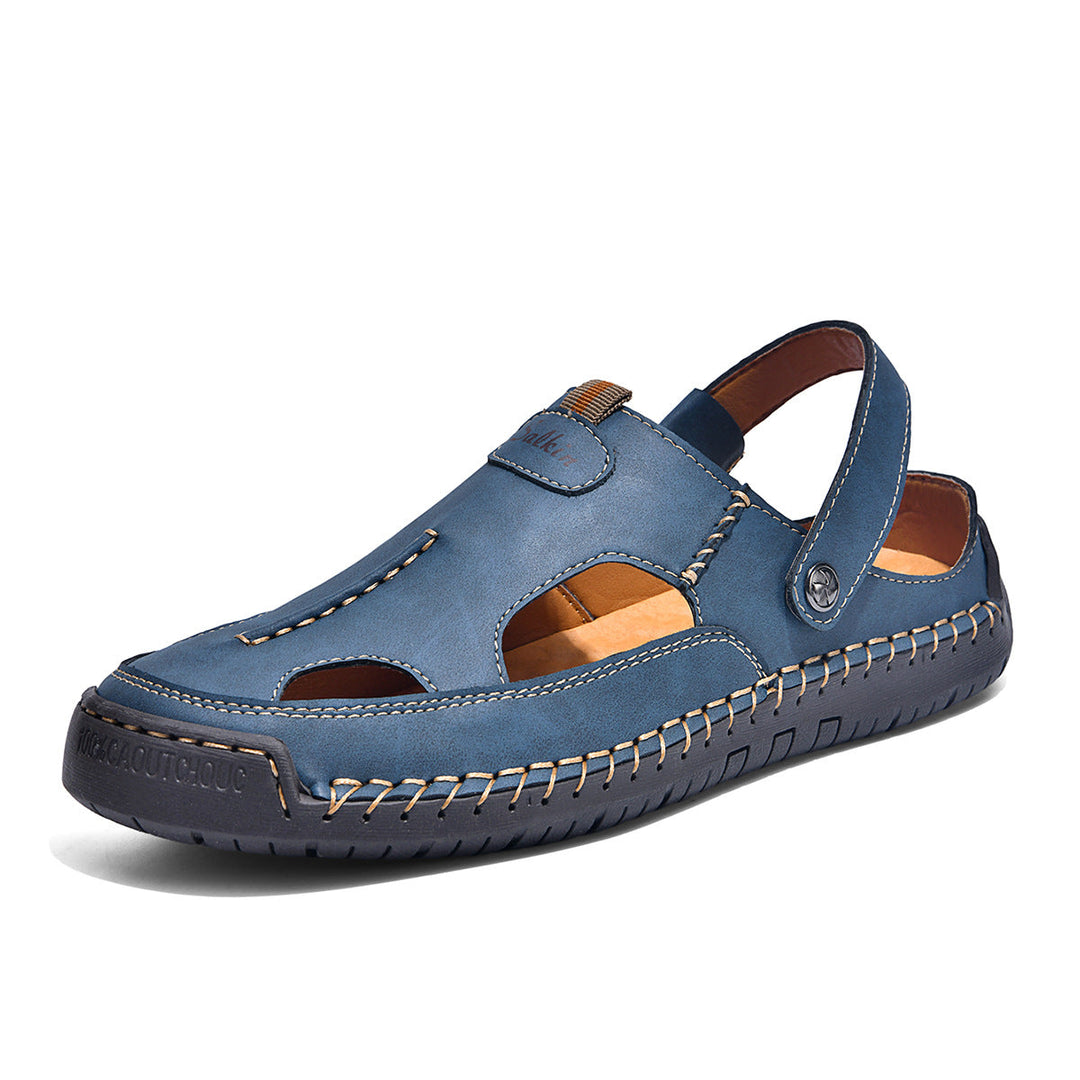 Herren luftige Leder-Sandalen mit verstellbarem Riemen Drune
