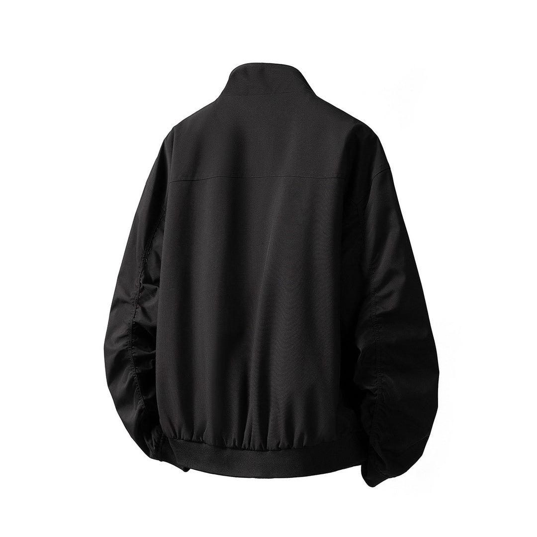 Herren Leichte Oversize-Bomberjacke mit Stehkragen, durchgehendem Reißverschluss und elastischem Saum Drune