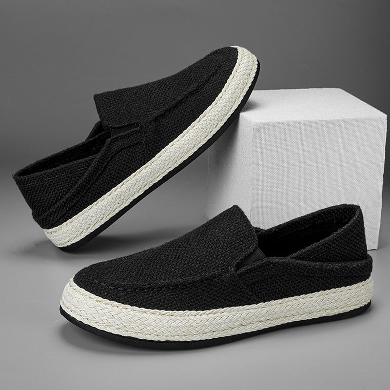 Damen Komfortable Slip-On Freizeitschuhe mit geflochtenem Design Drune
